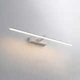 Minimalist White Linear LED Bathroom Vanity Light Image - 8