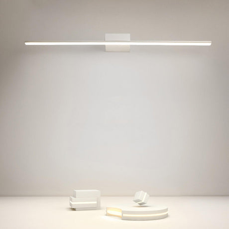 Minimalist White Linear LED Vanity Wall Light Image - 1