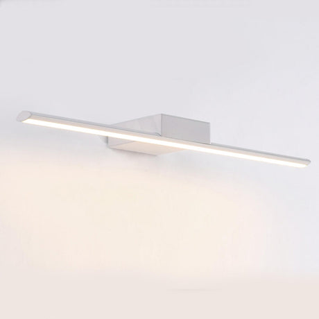 Minimalist White Linear LED Vanity Wall Light Image - 2