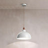 Minimalist White Metal Cone Bedroom Pendant Light Image - 7