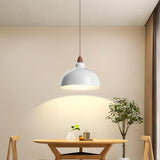 Minimalist White Metal Cone Bedroom Pendant Light Image - 8