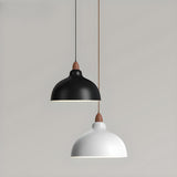 Minimalist White Metal Cone Bedroom Pendant Light Image - 9