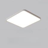 Minimalist White Rectangle LED Flush Mount Ceiling Lamp Image - 14