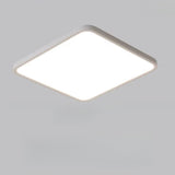 Minimalist White Rectangle LED Flush Mount Ceiling Lamp Image - 15