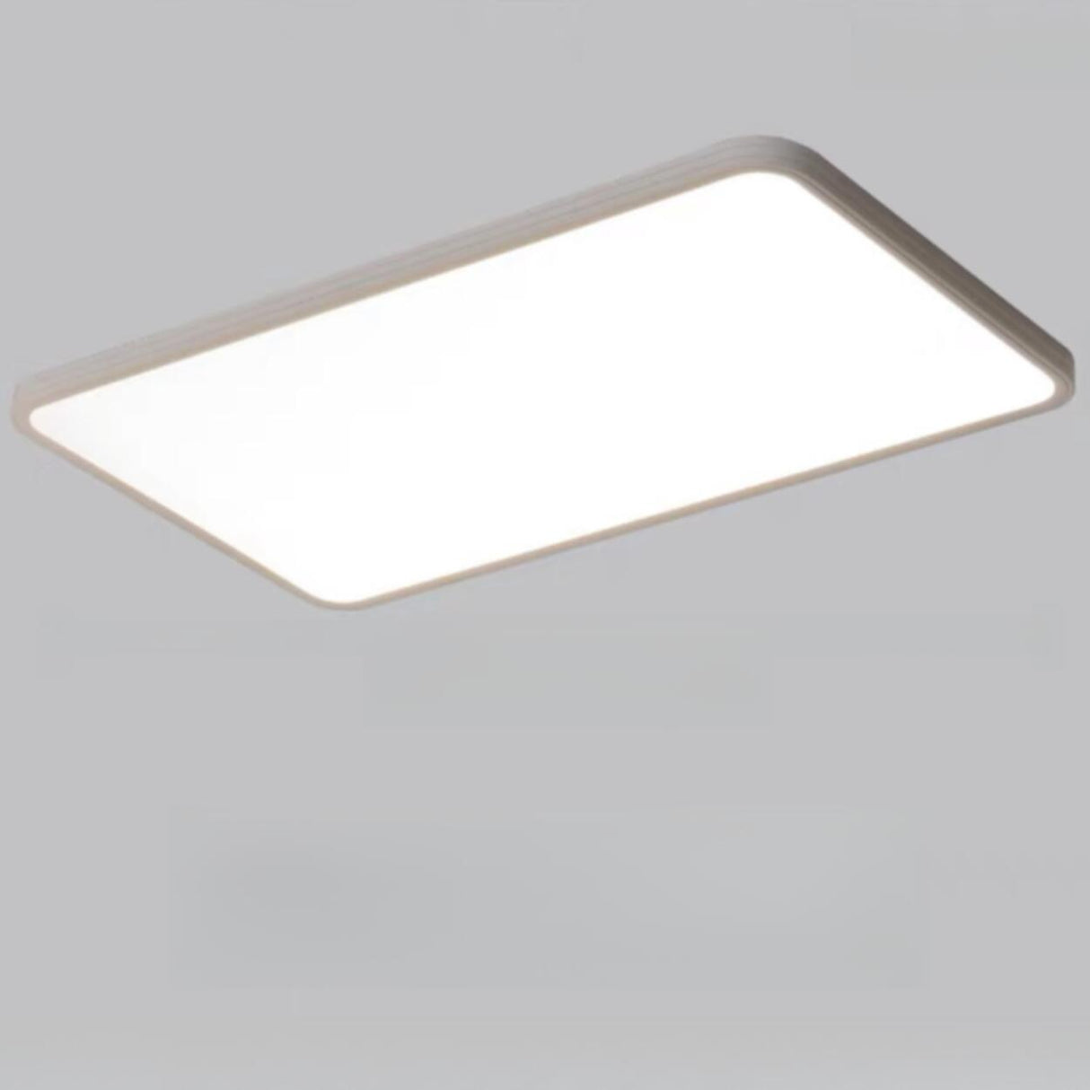 Minimalist White Rectangle LED Flush Mount Ceiling Lamp Image - 17