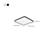 Minimalist White Rectangle LED Flush Mount Ceiling Lamp Image - 28