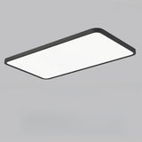 Minimalist White Rectangle LED Flush Mount Ceiling Lamp Image - 8