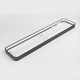 Minimalist White Rectangle LED Flush Mount Light Office Image - 16