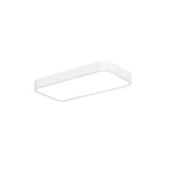 Minimalist White Rectangle LED Flush Mount Light Office Image - 2