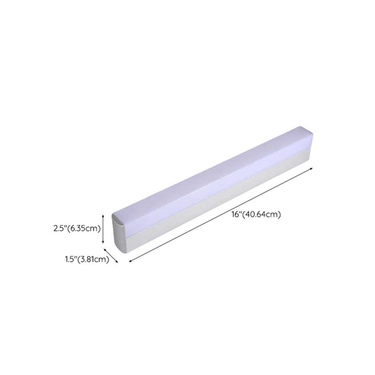 Minimalist White Rectangular Bathroom Vanity Light Image - 18