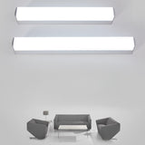 Minimalist White Rectangular Bathroom Vanity Light Image - 4