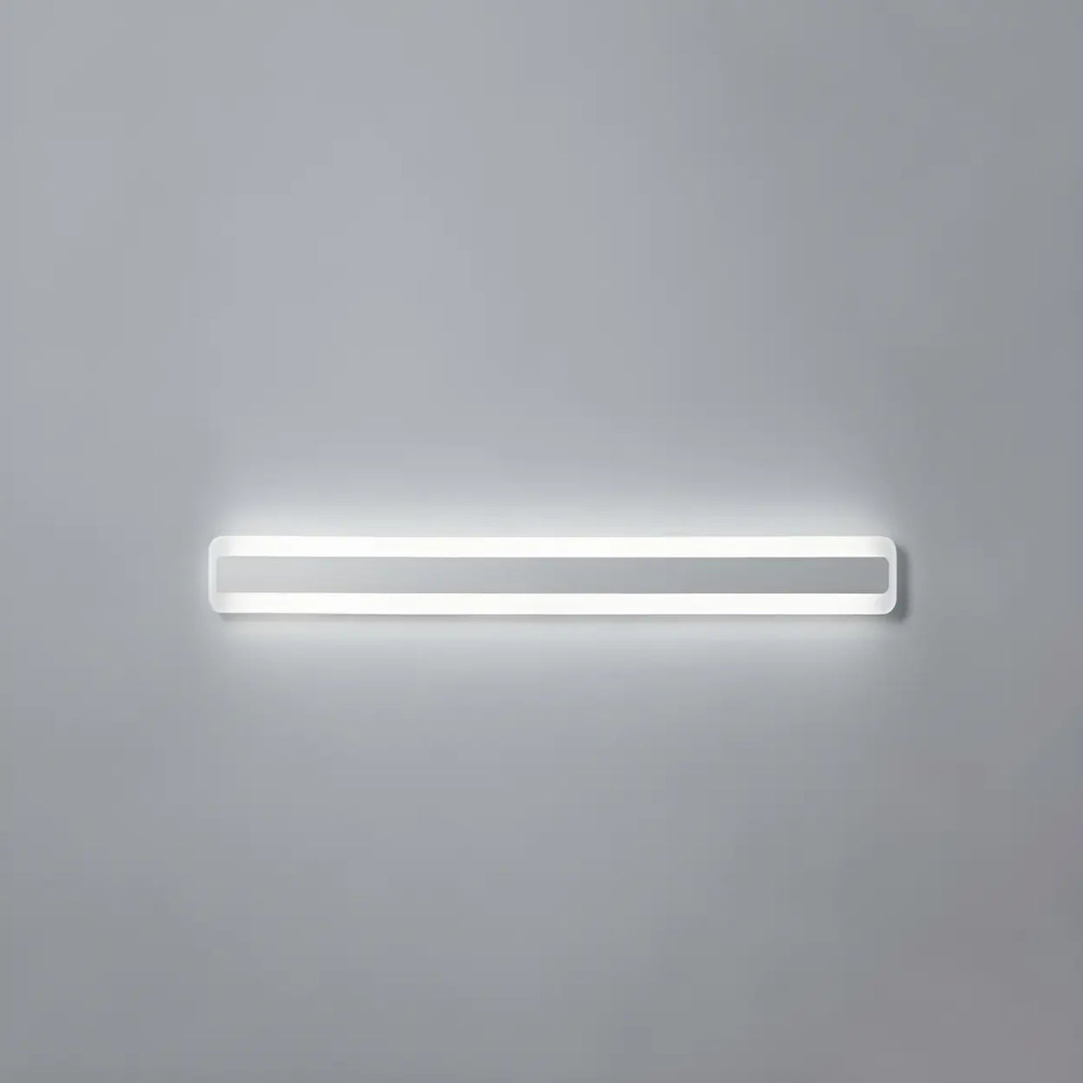 Minimalist White Rectangular LED Bathroom Vanity Light Image - 14