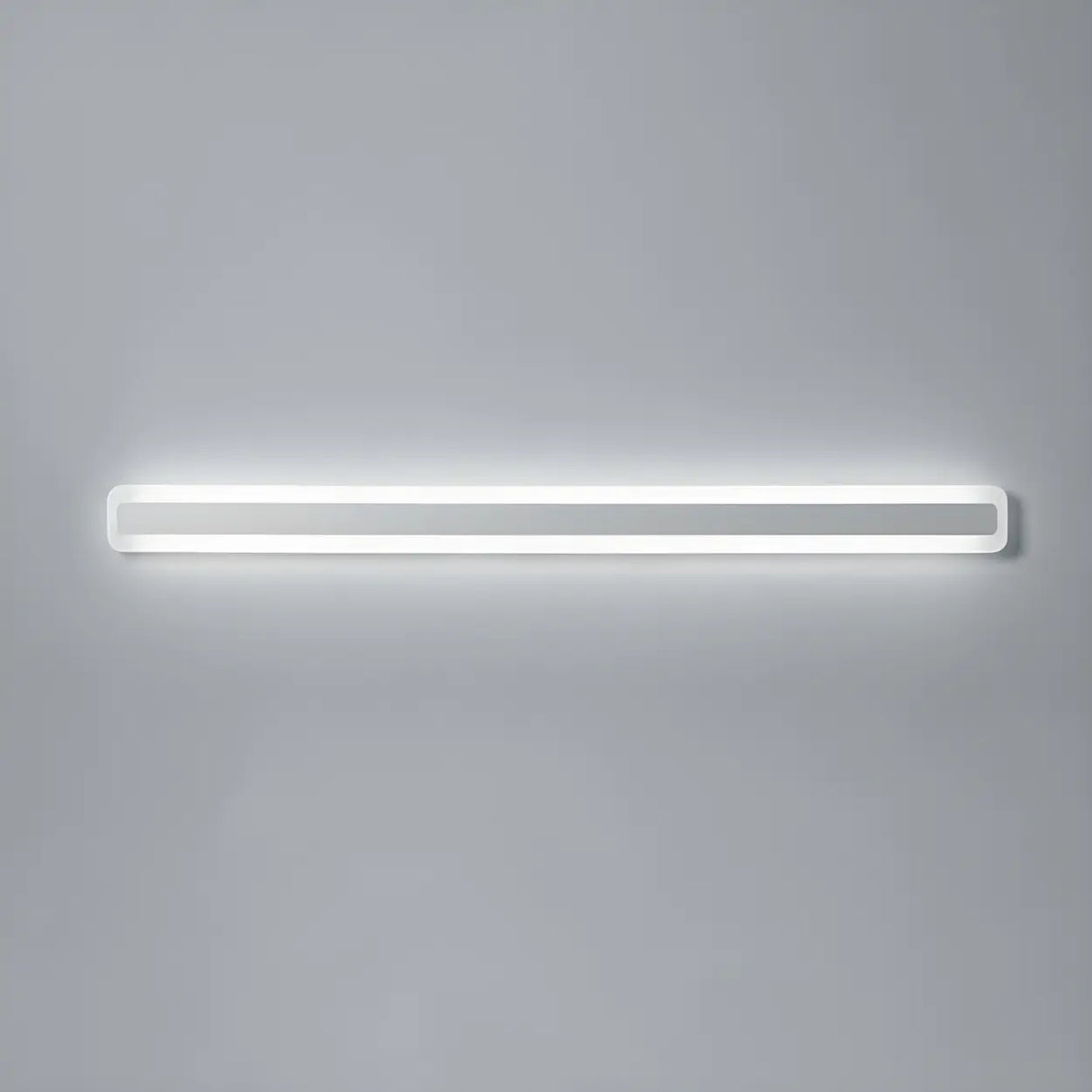 Minimalist White Rectangular LED Bathroom Vanity Light Image - 16