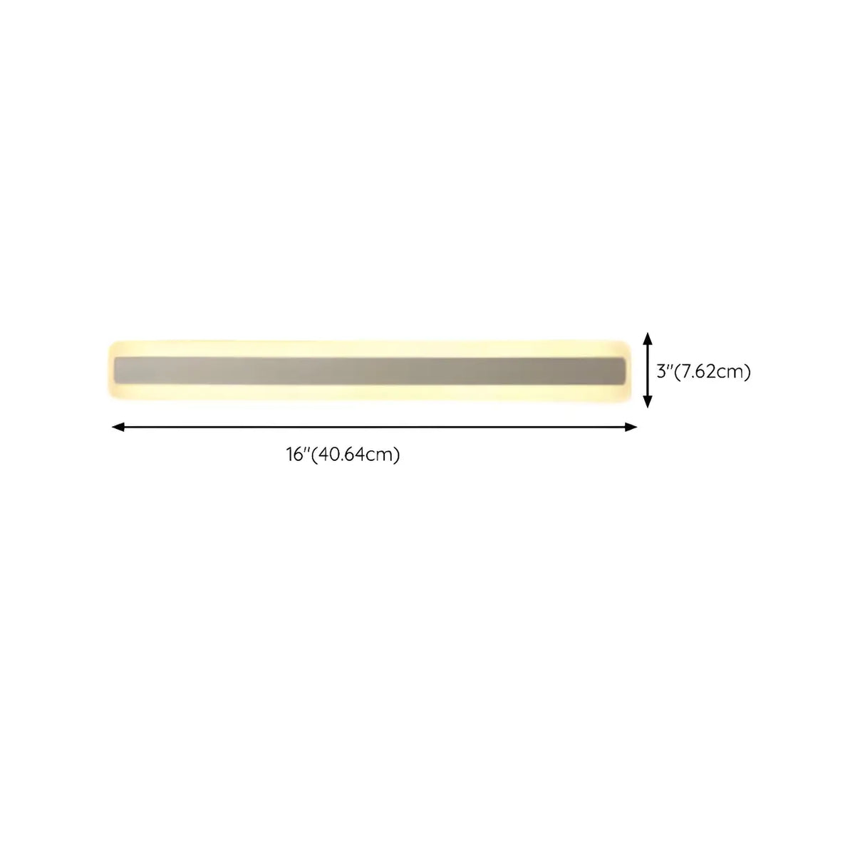 Minimalist White Rectangular LED Bathroom Vanity Light 