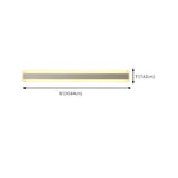 Minimalist White Rectangular LED Bathroom Vanity Light #size