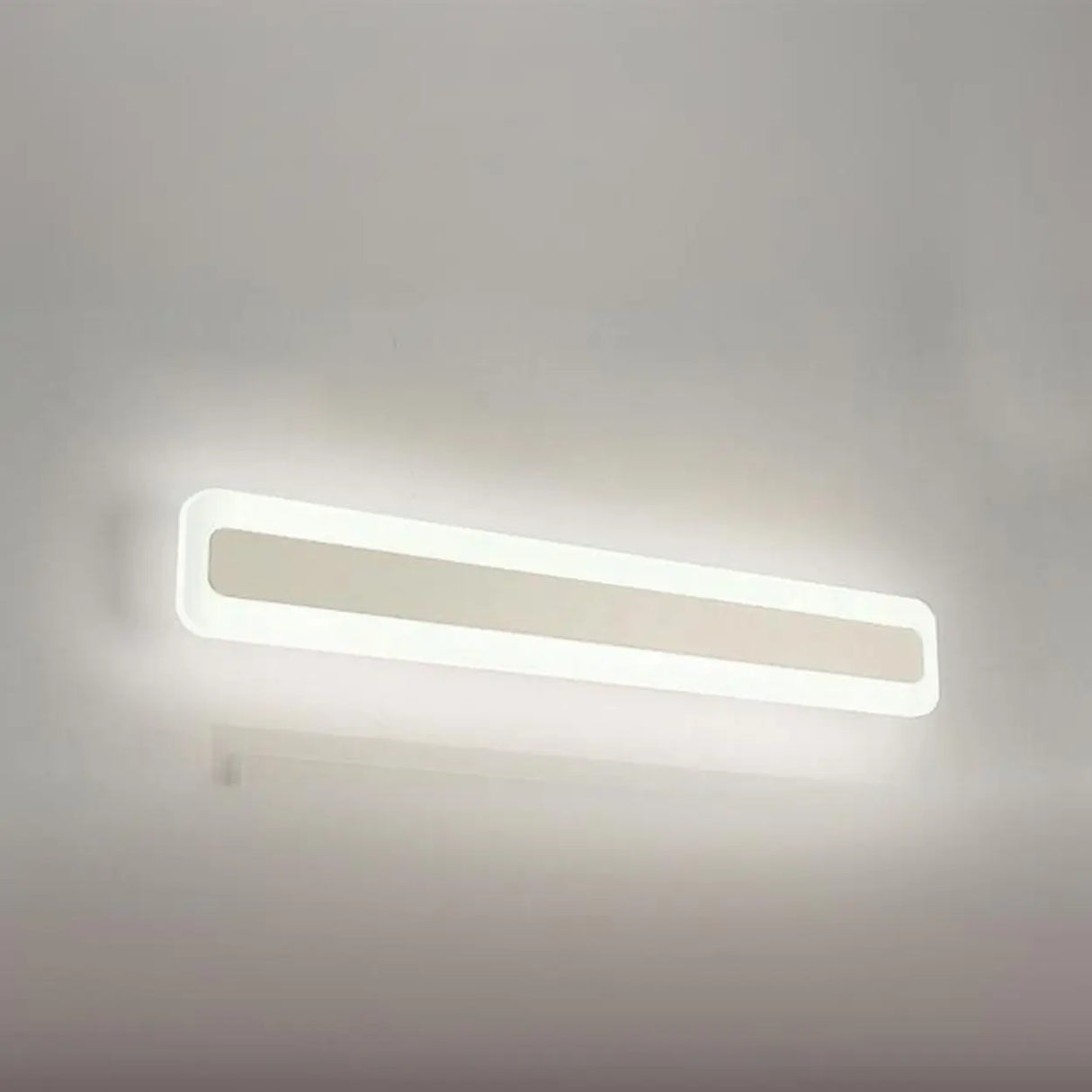 Minimalist White Rectangular LED Bathroom Vanity Light Image - 9