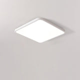 Minimalist White Rectangular LED Flush Mount Fixture Image - 11