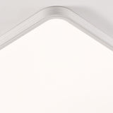 Minimalist White Rectangular LED Flush Mount Fixture Image - 14