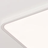 Minimalist White Rectangular LED Flush Mount Fixture Image - 15