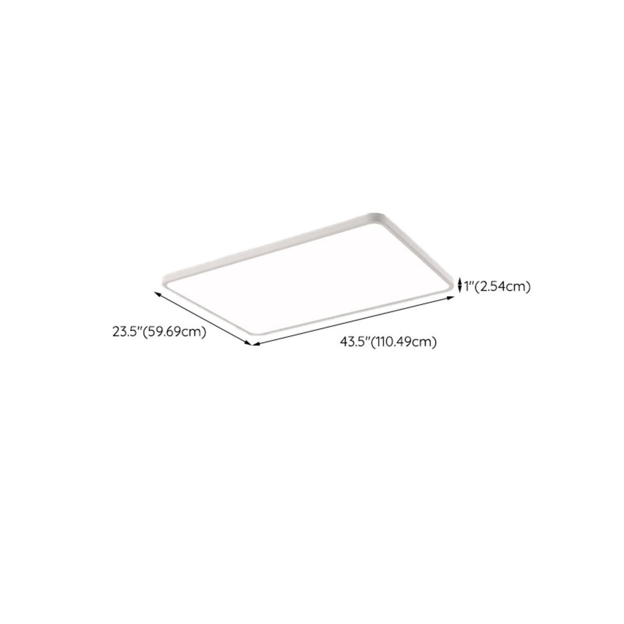 Minimalist White Rectangular LED Flush Mount Fixture Image - 17