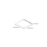 Minimalist White Rectangular LED Flush Mount Fixture Image - 18