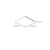 Minimalist White Rectangular LED Flush Mount Fixture Image - 19