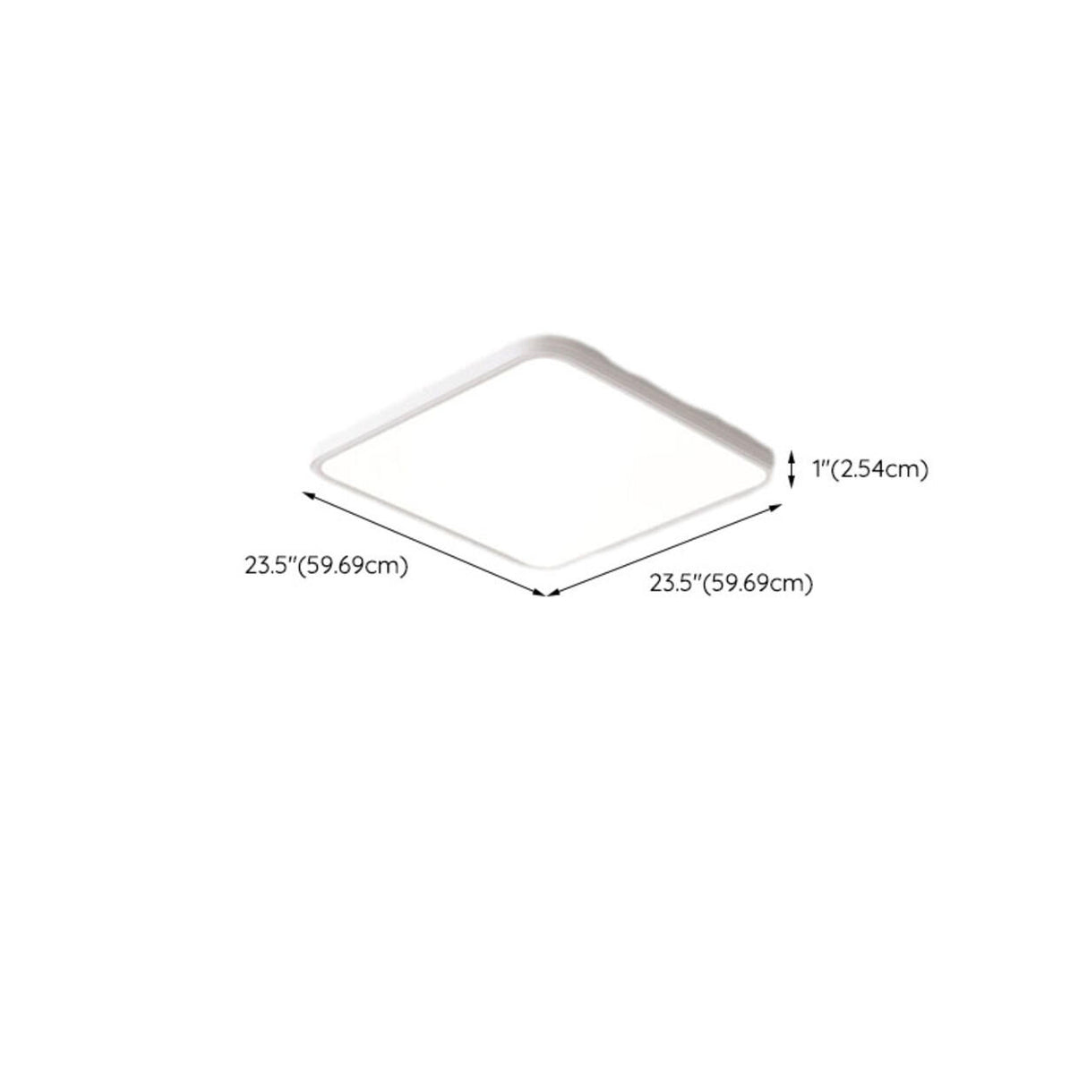 Minimalist White Rectangular LED Flush Mount Fixture Image - 20