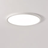 Minimalist White Rectangular LED Flush Mount Fixture Image - 5