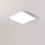 Minimalist White Rectangular LED Flush Mount Fixture Image - 9