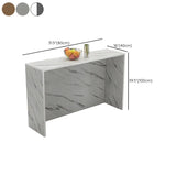 Minimalist White Rectangular Wood Living Room Bar Table #size