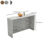 Minimalist White Rectangular Wood Living Room Bar Table Image - 12