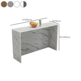 Minimalist White Rectangular Wood Living Room Bar Table Image - 13