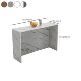 Minimalist White Rectangular Wood Living Room Bar Table Image - 14