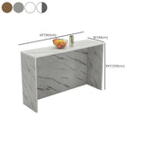 Minimalist White Rectangular Wood Living Room Bar Table Image - 15