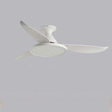 Minimalist White Remote Metal LED Ceiling Fan Light Image - 11