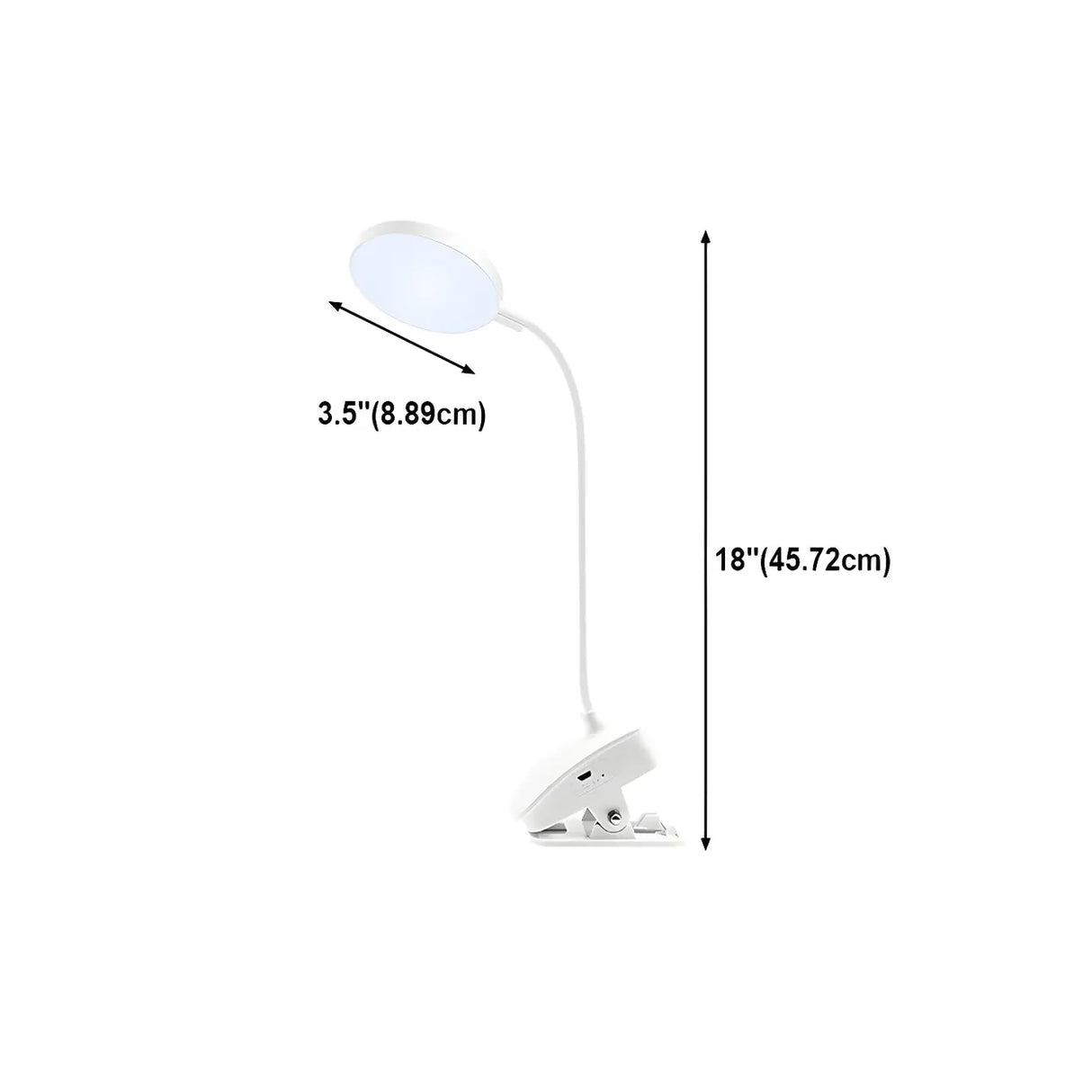 Minimalist White Ring Clip-On LED Study Table Lamp 