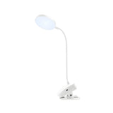 Minimalist White Ring Clip-On LED Study Table Lamp Image - 6