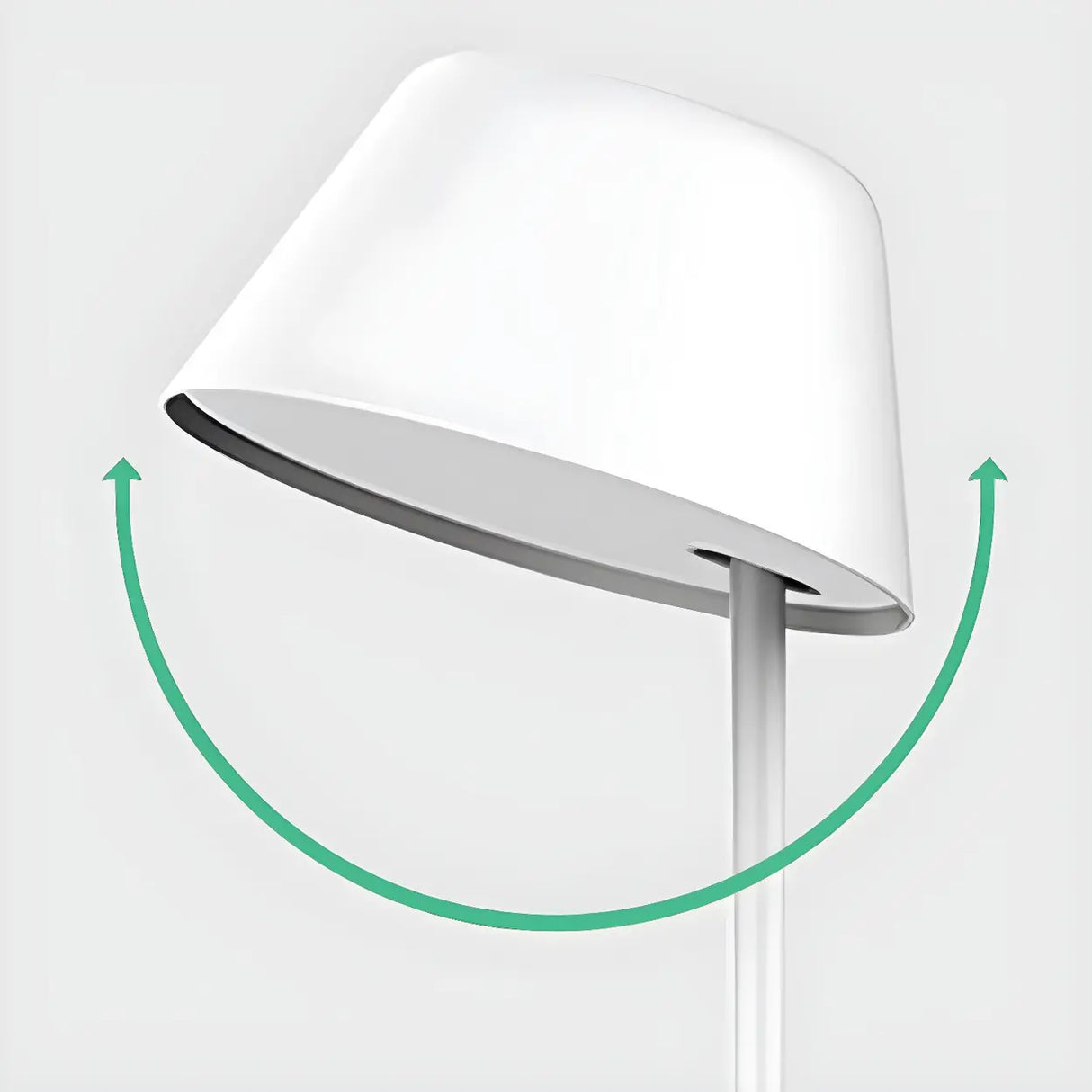 Minimalist White Ring Clip-On LED Study Table Lamp Image - 9