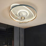 Minimalist White Round 8 Clear Blade Ceiling Fan Light Image - 10