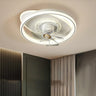 Minimalist White Round 8 Clear Blade Ceiling Fan Light Image - 9