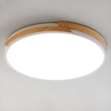 Minimalist White Round Bedroom Flush Mount Light Image - 14