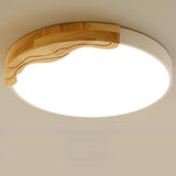 Minimalist White Round Bedroom Flush Mount Light Image - 15