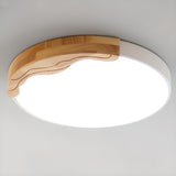 Minimalist White Round Bedroom Flush Mount Light Image - 16