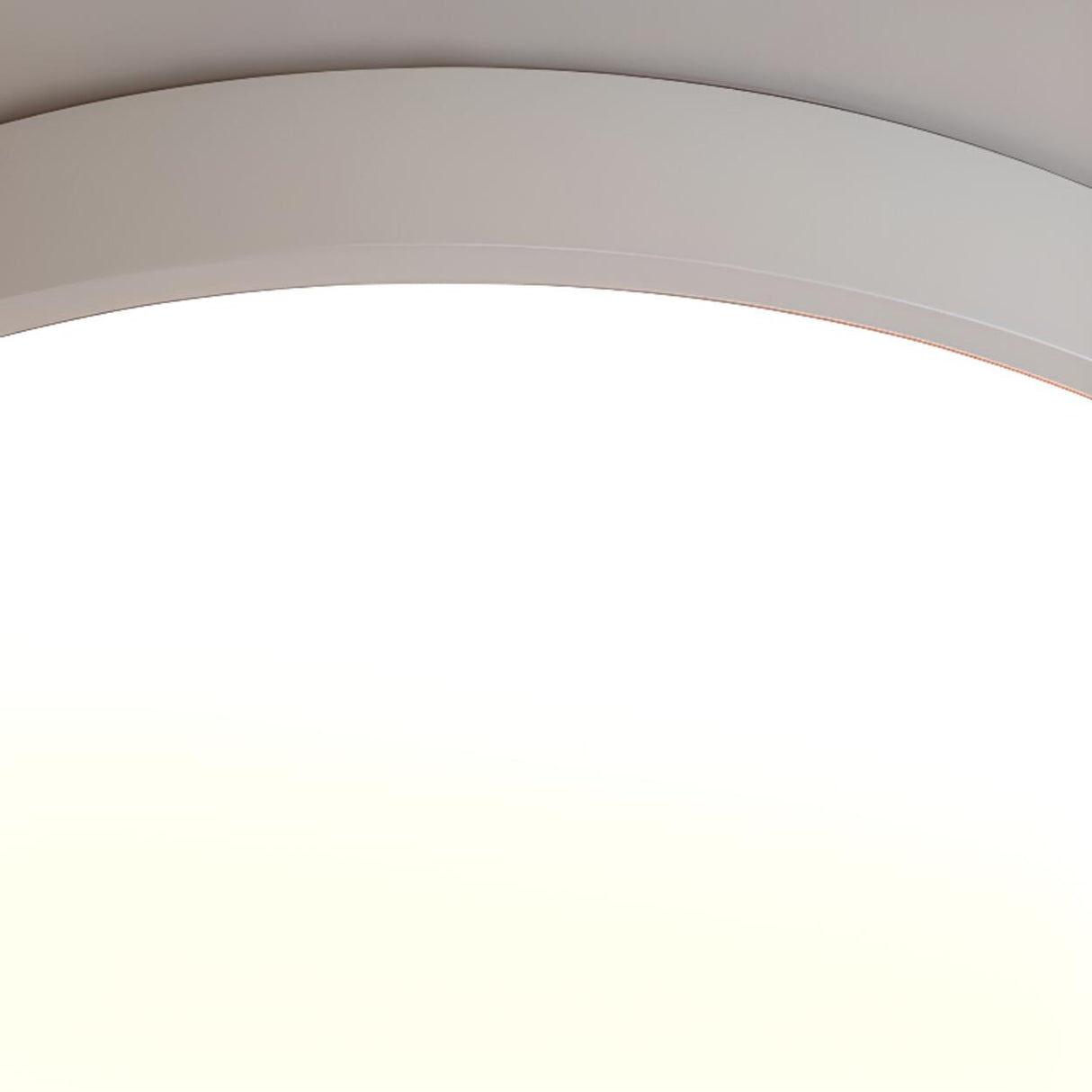 Minimalist White Round Bedroom Flush Mount Light Image - 19