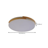 Minimalist White Round Bedroom Flush Mount Light #size