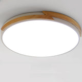 Minimalist White Round Bedroom Flush Mount Light Image - 6