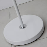 Minimalist White Round Globe Metal LED Floor Lamp Image - 13