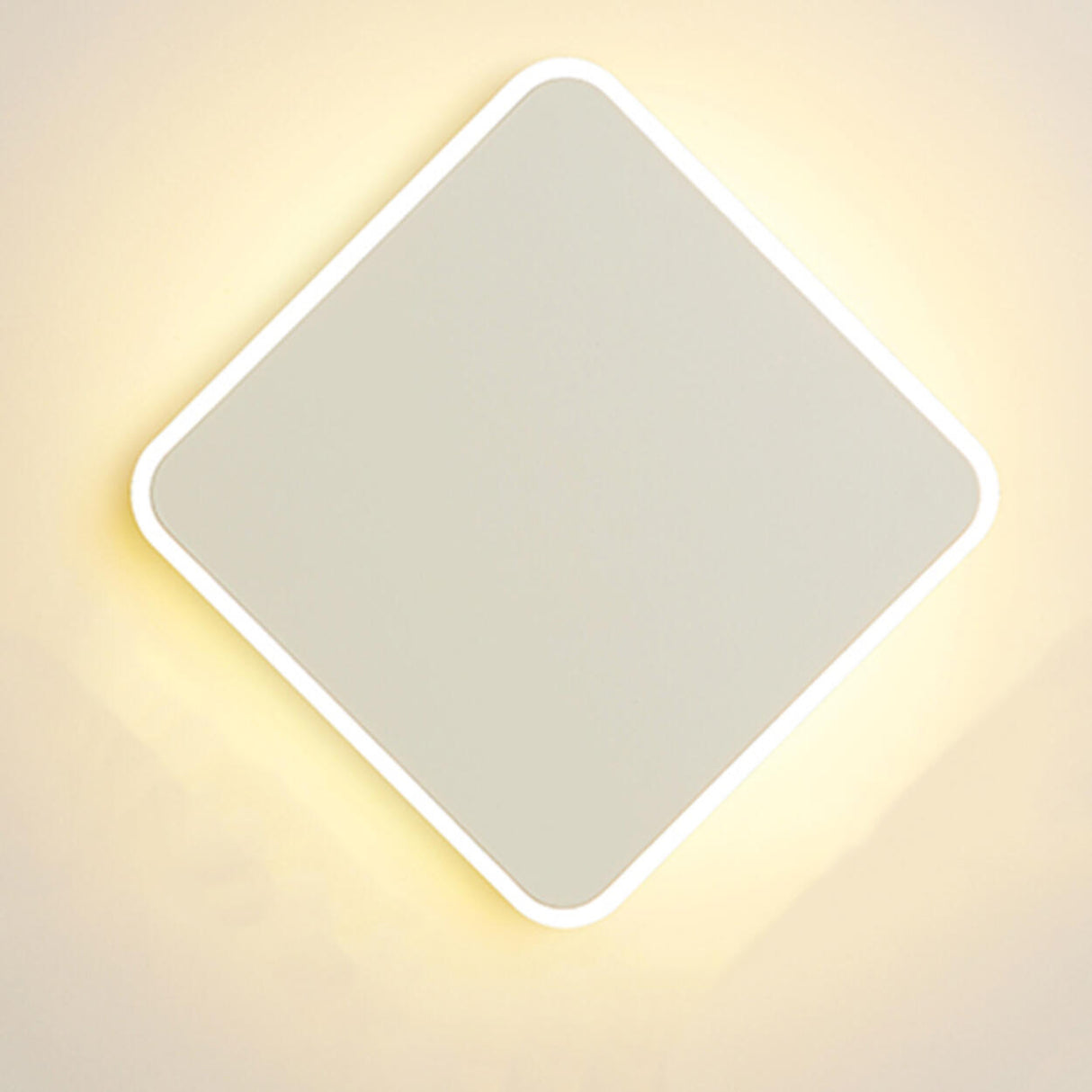 Minimalist White Round LED Acrylic Wall Sconce Image - 5