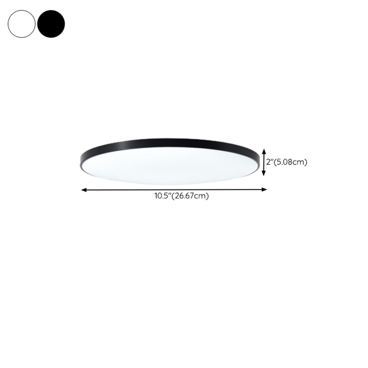 Minimalist White Round LED Flush Mount Ceiling Light  