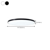 Minimalist White Round LED Flush Mount Ceiling Light  Image - 15